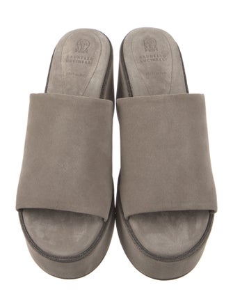 Brunello Cucinelli Suede Slides