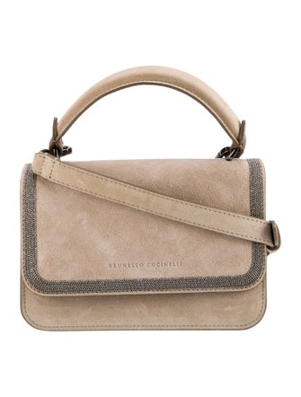 Brunello Cucinelli Suede Top Handle Bag