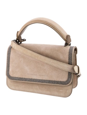 Brunello Cucinelli Suede Top Handle Bag