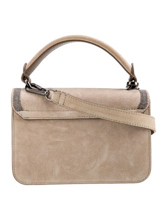 Brunello Cucinelli Suede Top Handle Bag