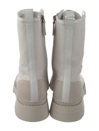 Brunello Cucinelli Canvas Combat Boots