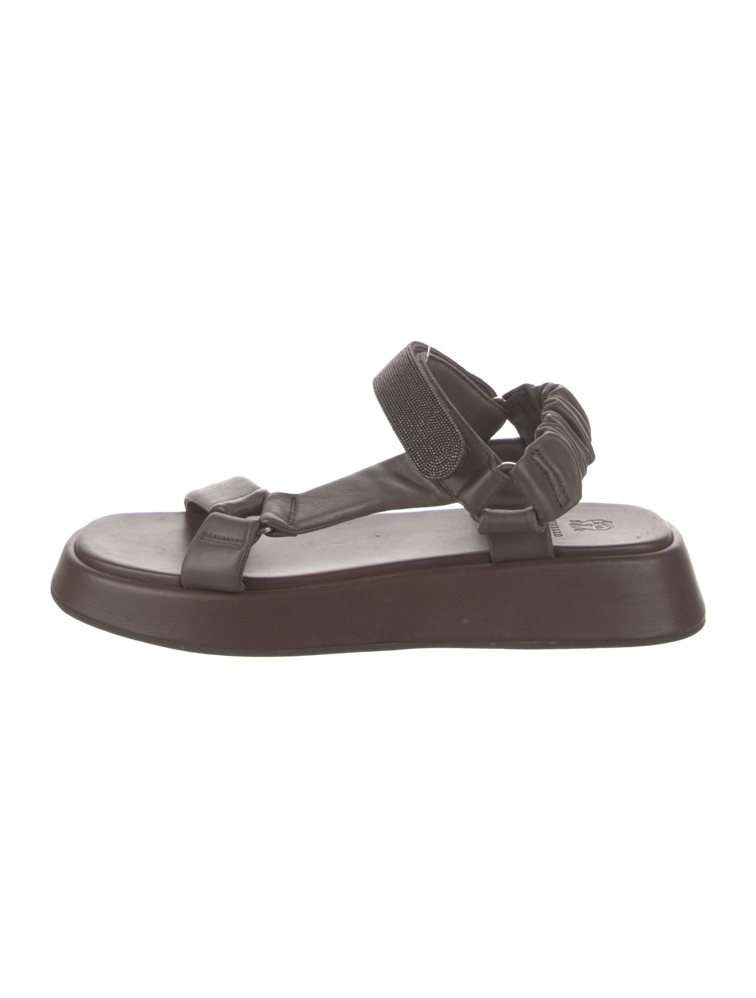 Brunello Cucinelli Monili Leather Sandals