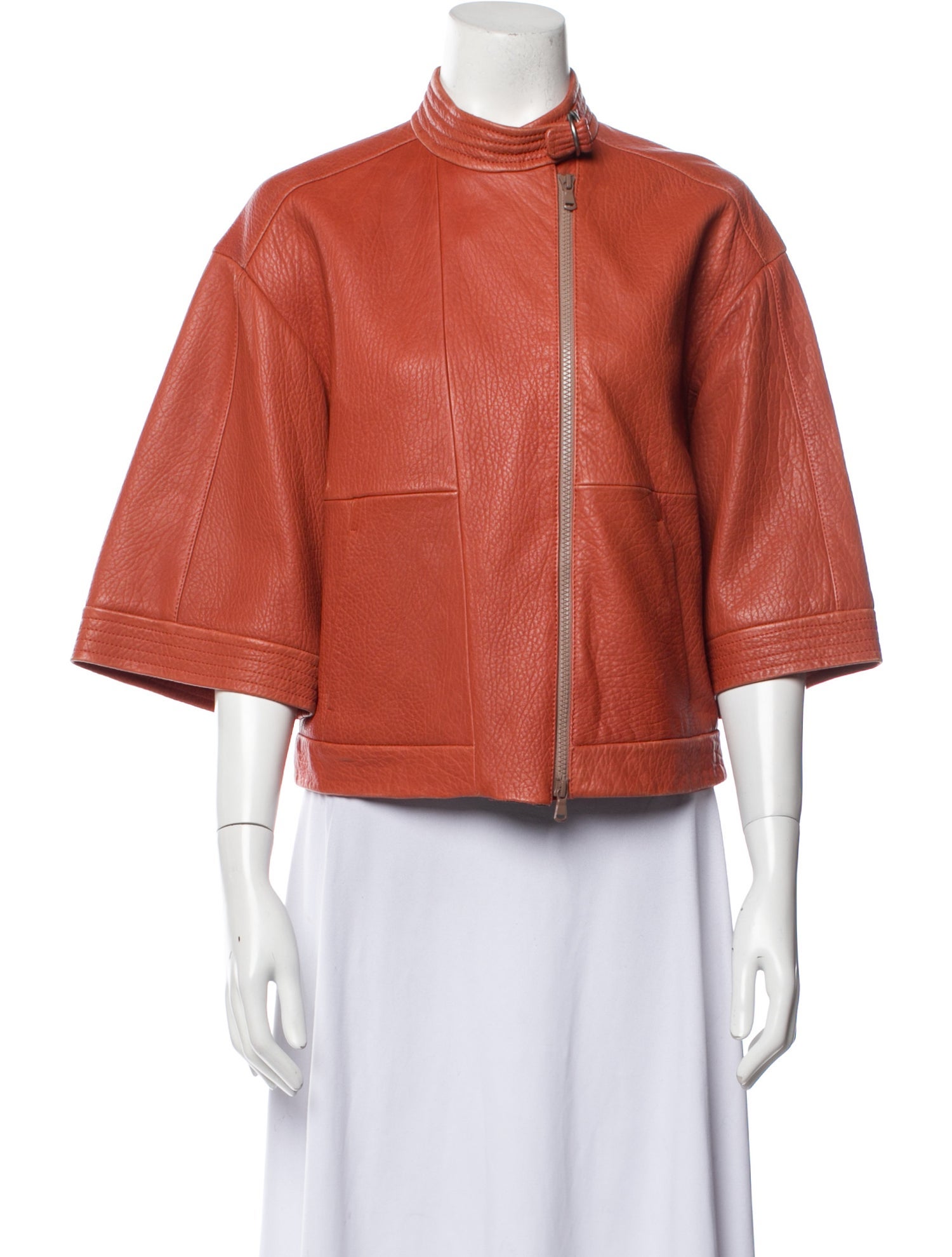 Brunello Cucinelli Leather Biker Jacket