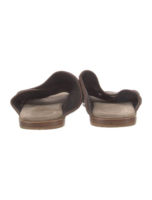 Brunello Cucinelli Monili Leather Slides