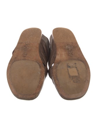 Brunello Cucinelli Monili Leather Slides