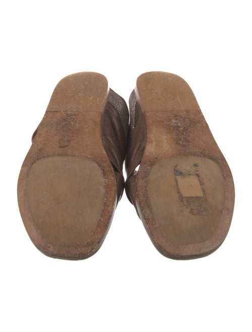 Brunello Cucinelli Monili Leather Slides
