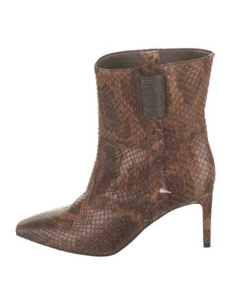 Brunello Cucinelli Python Animal Print Boots