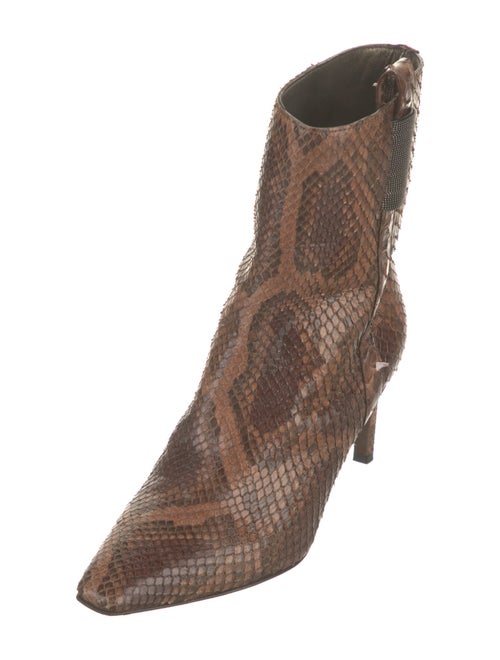 Brunello Cucinelli Python Animal Print Boots