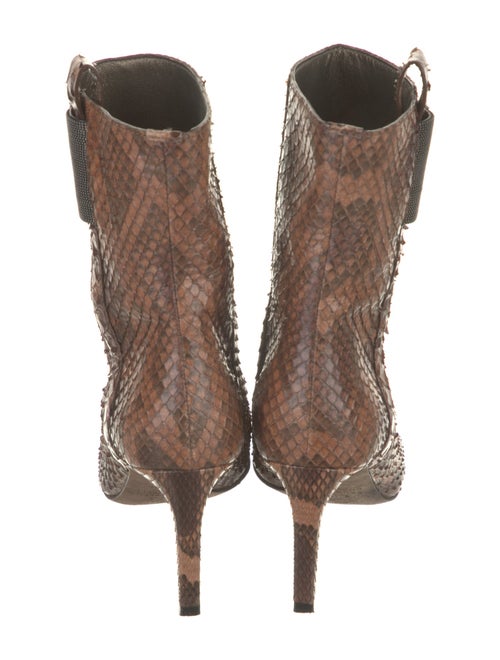 Brunello Cucinelli Python Animal Print Boots