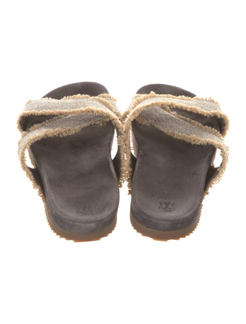 Brunello Cucinelli Monili Suede Slides