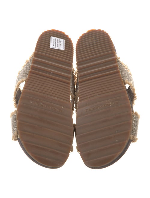 Brunello Cucinelli Monili Suede Slides