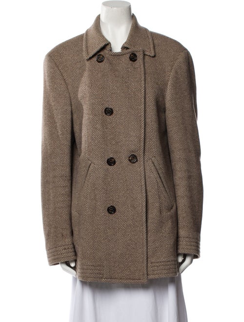 Brunello Cucinelli Tweed Pattern Peacoat