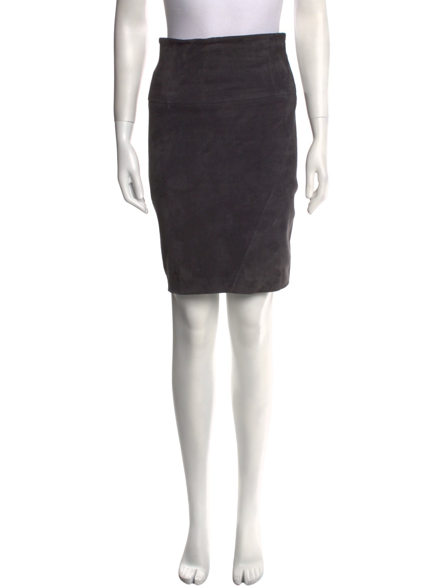 Brunello Cucinelli Leather Knee-Length Skirt