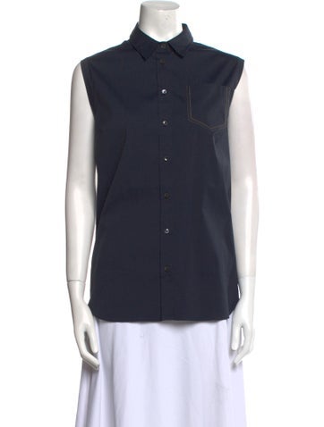 Brunello Cucinelli Tops Sleeveless Button-Up Top XL