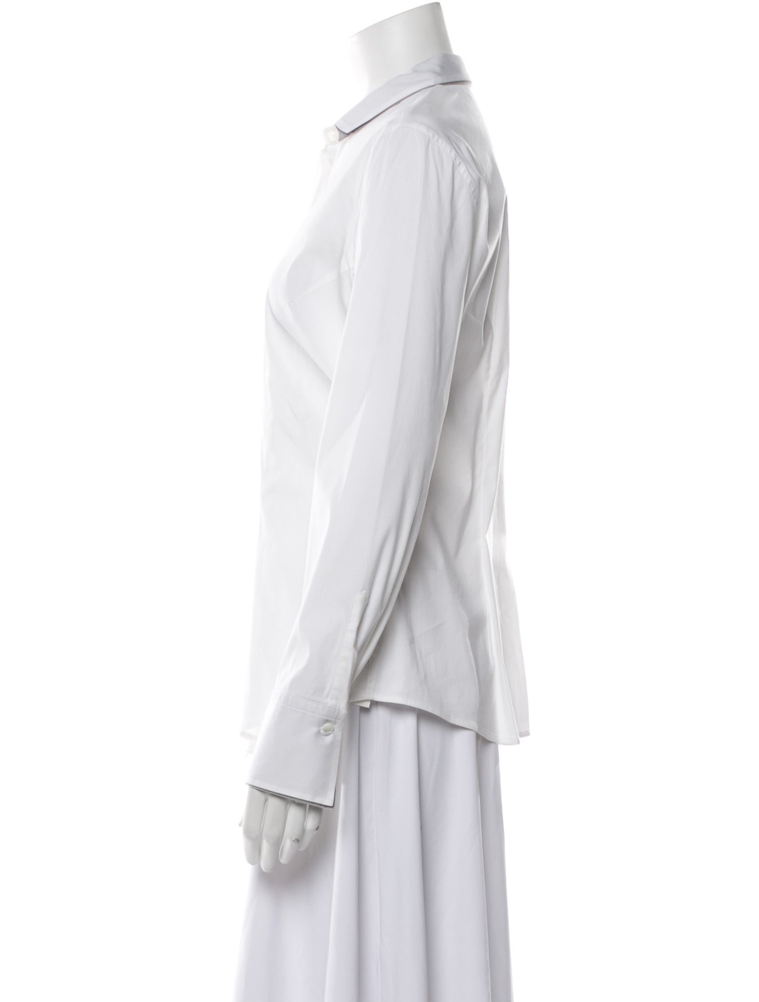 Brunello Cucinelli Long Sleeve Button-Up Top