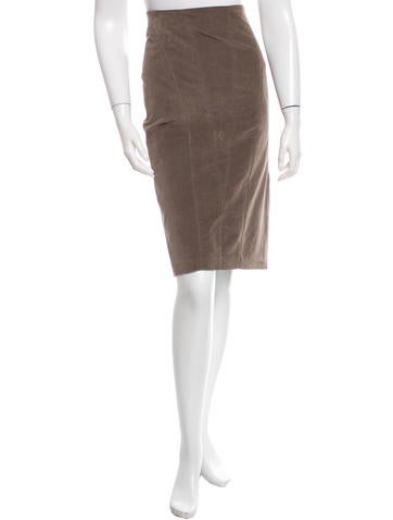 Brunello Cucinelli Velvet Pencil Skirt w/ Tags