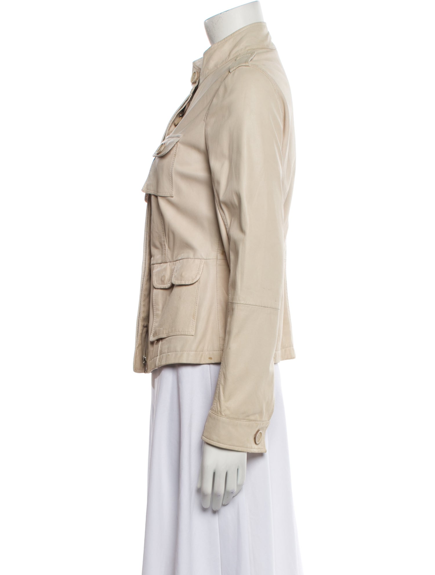 Brunello Cucinelli Leather Utility Jacket