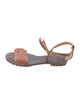 Brunello Cucinelli Leather Fur Trim Sandals