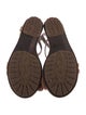 Brunello Cucinelli Leather Fur Trim Sandals