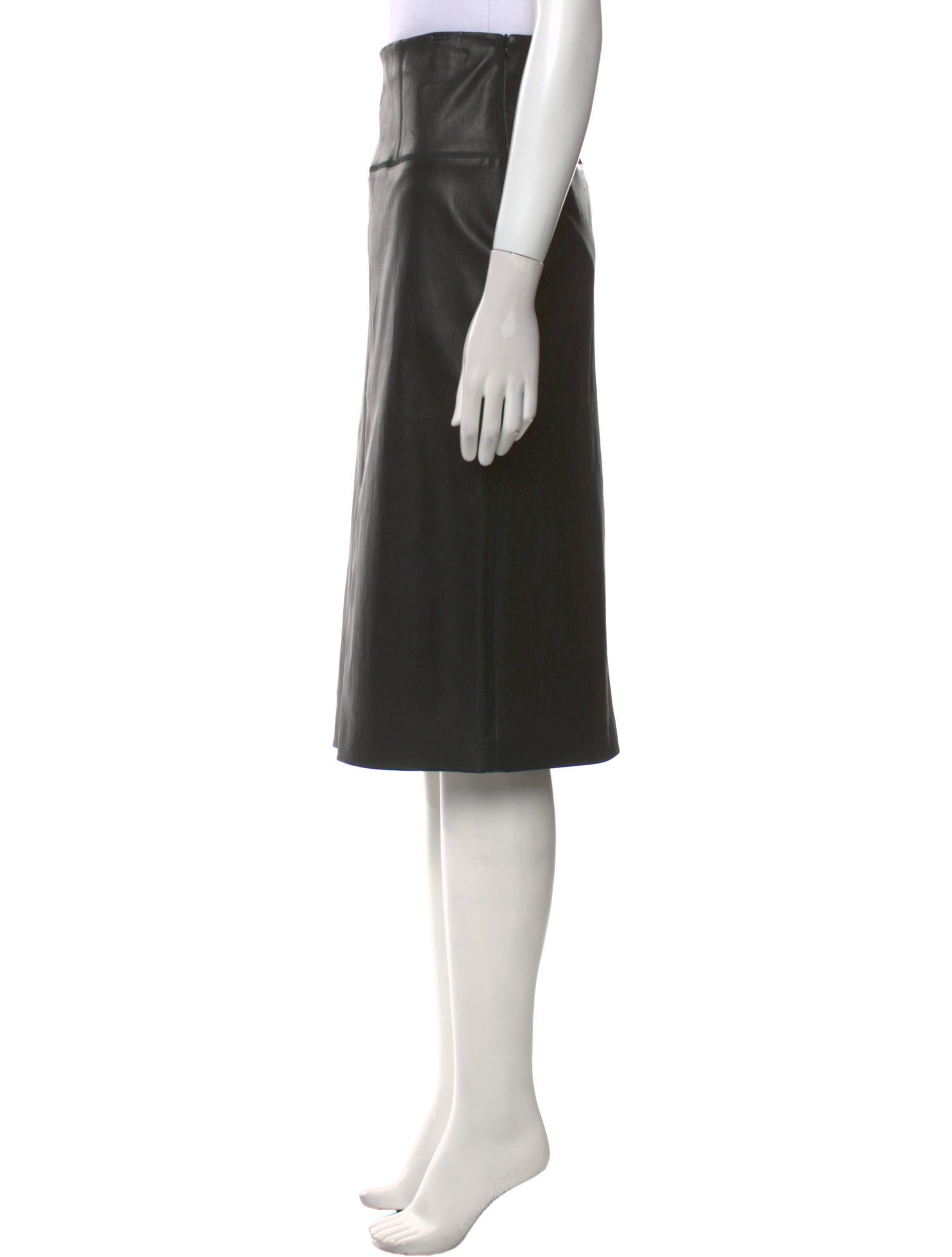 Brunello Cucinelli Leather Knee-Length Skirt