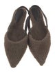 Brunello Cucinelli Monili Fur Slingback Flats