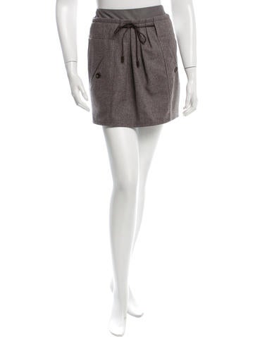 Brunello Cucinelli Virgin Wool Belted Skirt