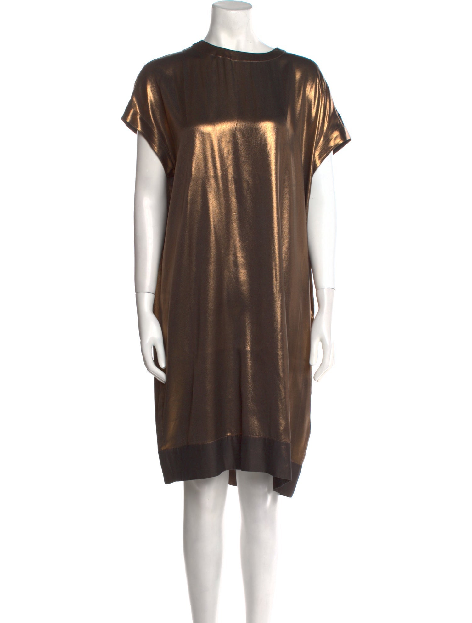 Brunello Cucinelli Silk Knee-Length Dress w/ Tags