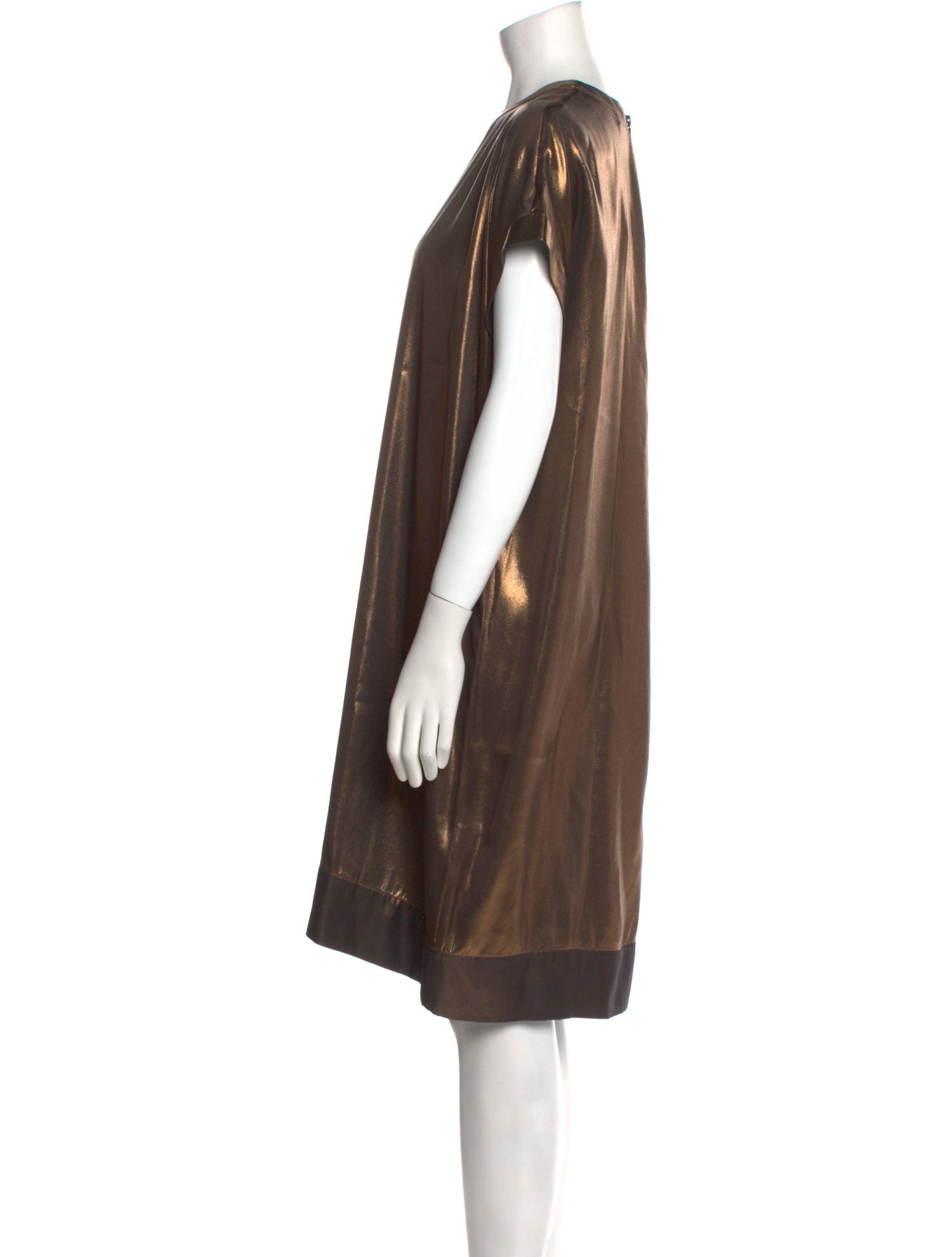 Brunello Cucinelli Silk Knee-Length Dress w/ Tags