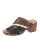 Brunello Cucinelli Leather Printed Slides