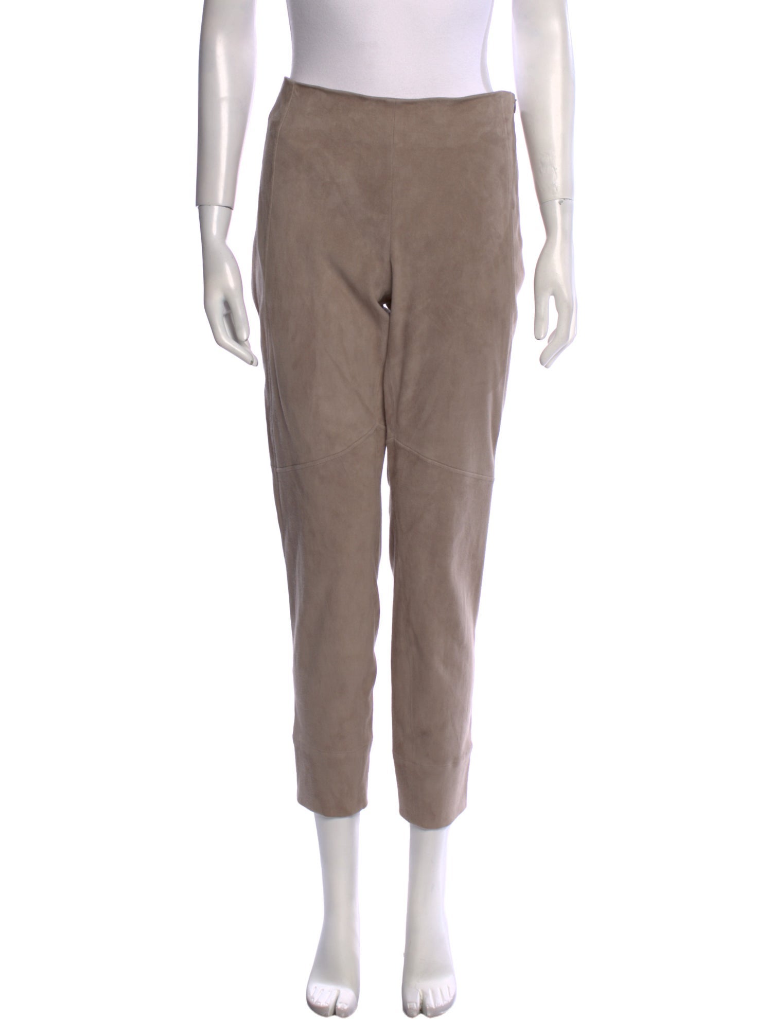 Brunello Cucinelli Leather Straight Leg Pants