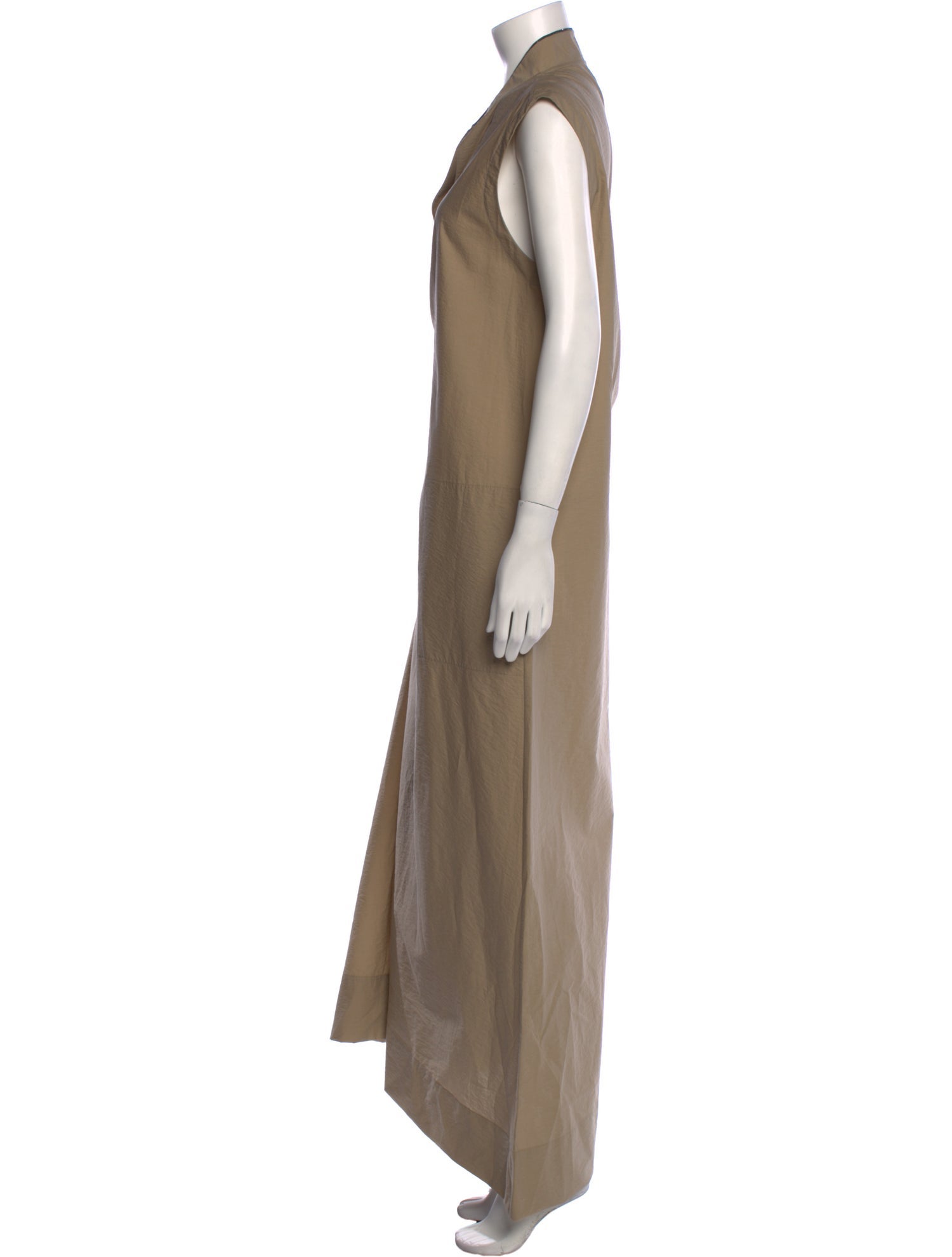 Brunello Cucinelli Plunge Neckline Long Dress