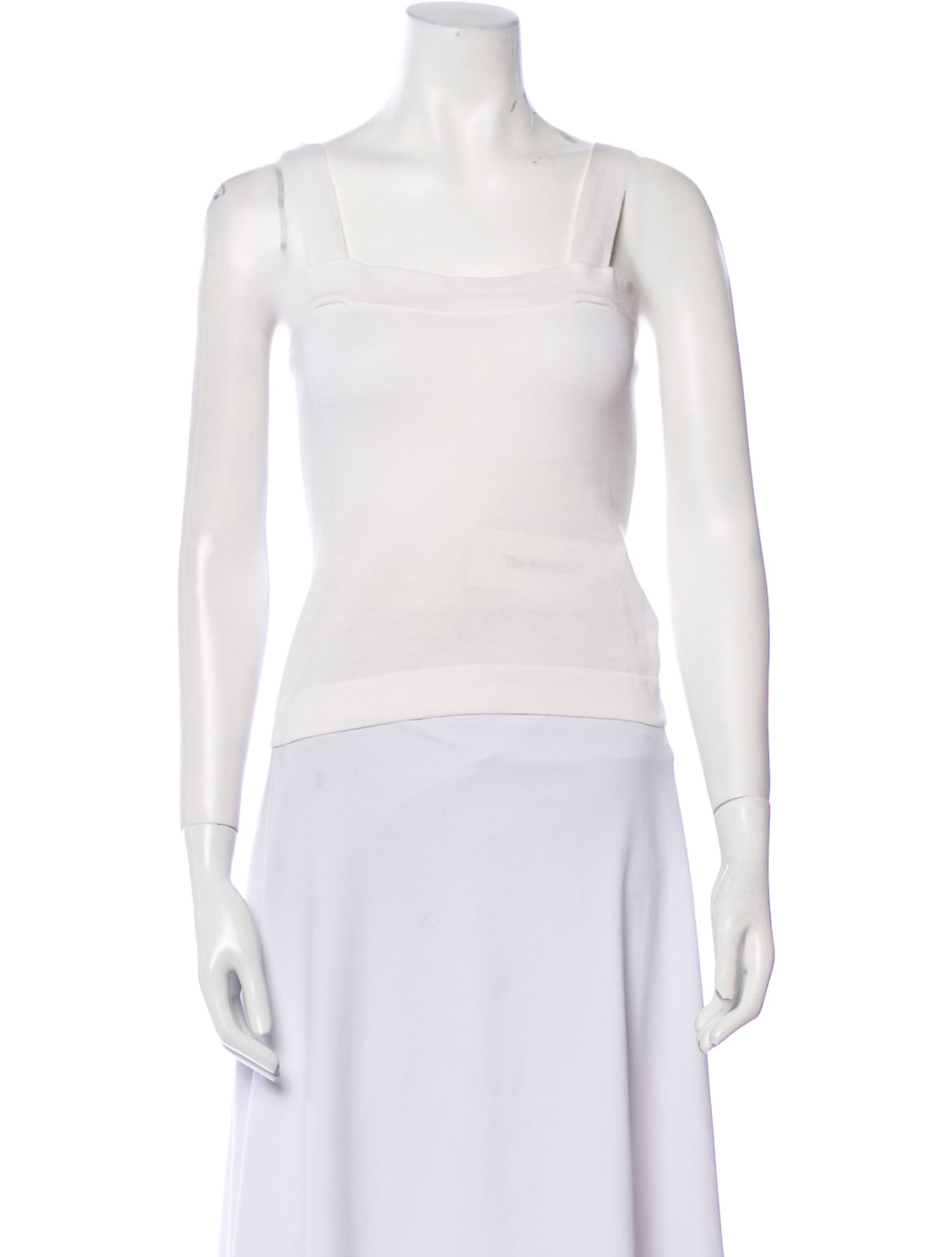 Brunello Cucinelli Square Neckline Sleeveless Crop Top