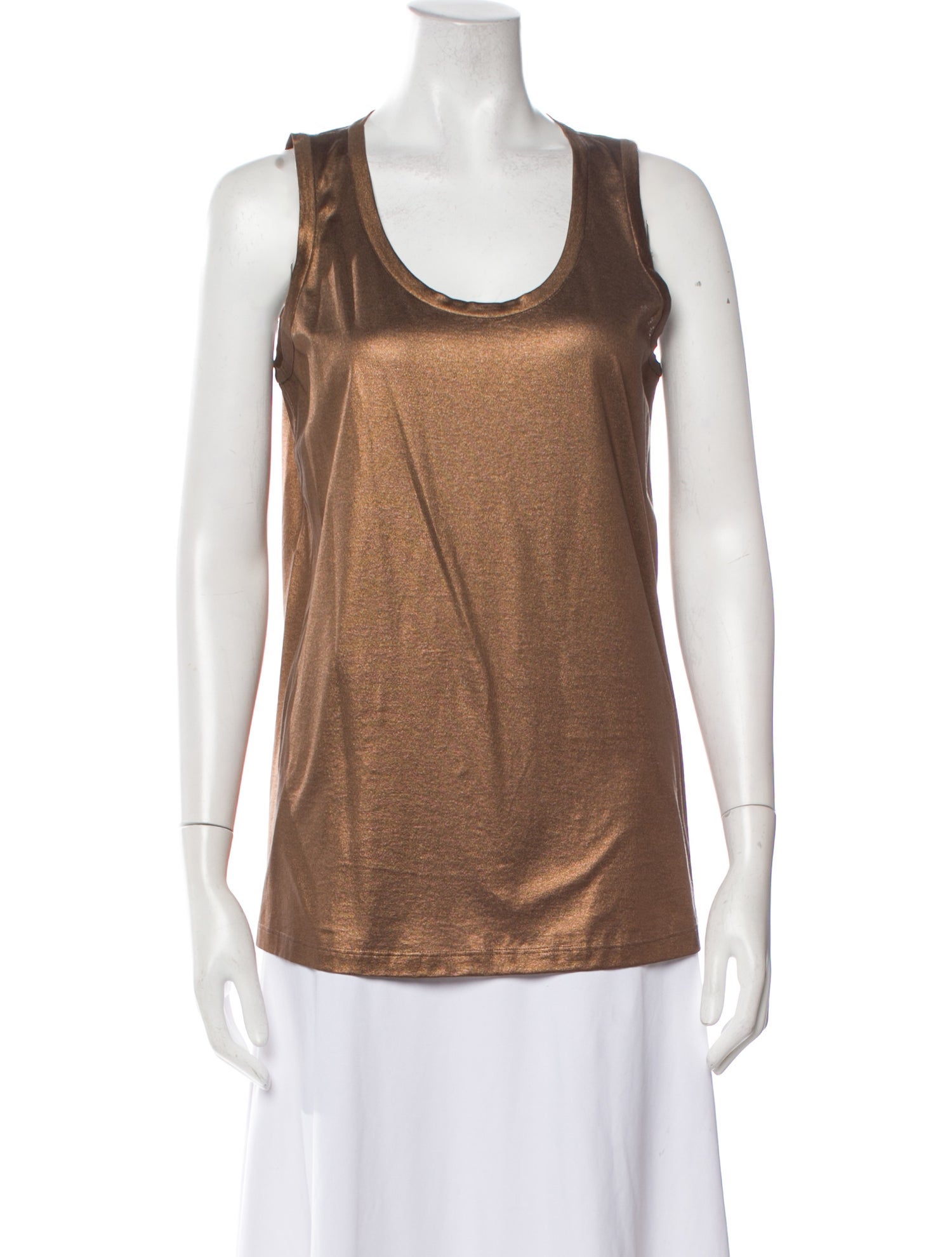 Brunello Cucinelli Scoop Neck Sleeveless Top
