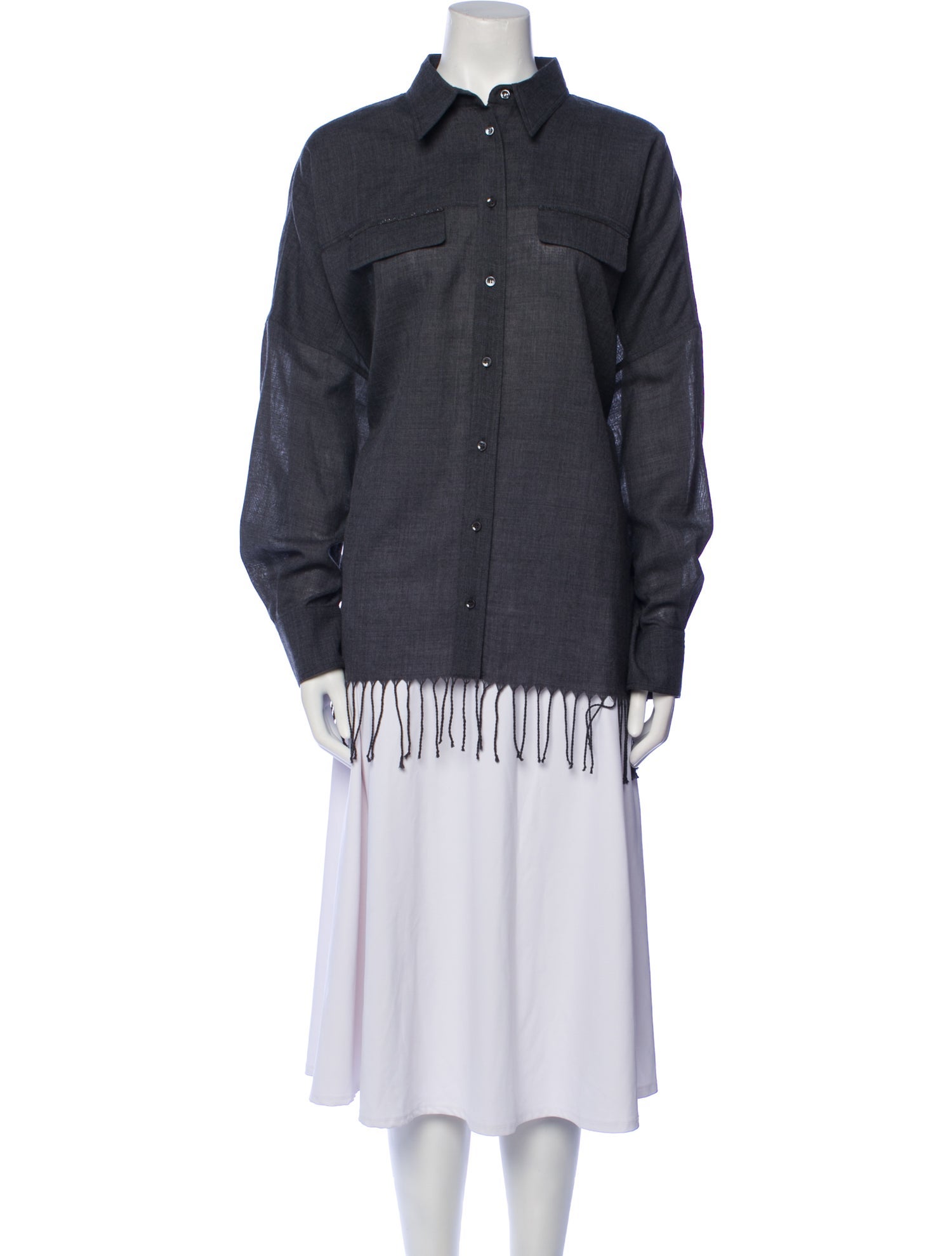 Brunello Cucinelli Virgin Wool Long Sleeve Tunic w/ Tags