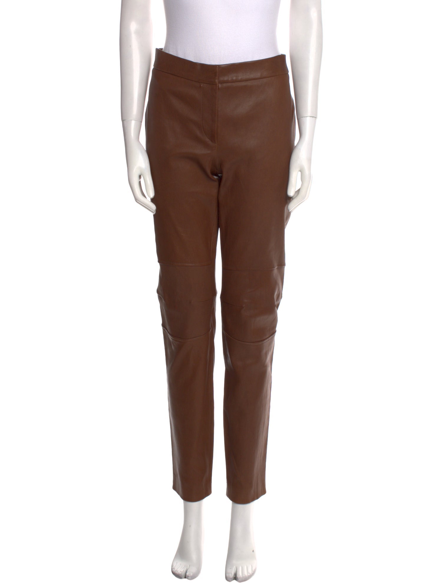 Brunello Cucinelli Leather Straight Leg Pants w/ Tags