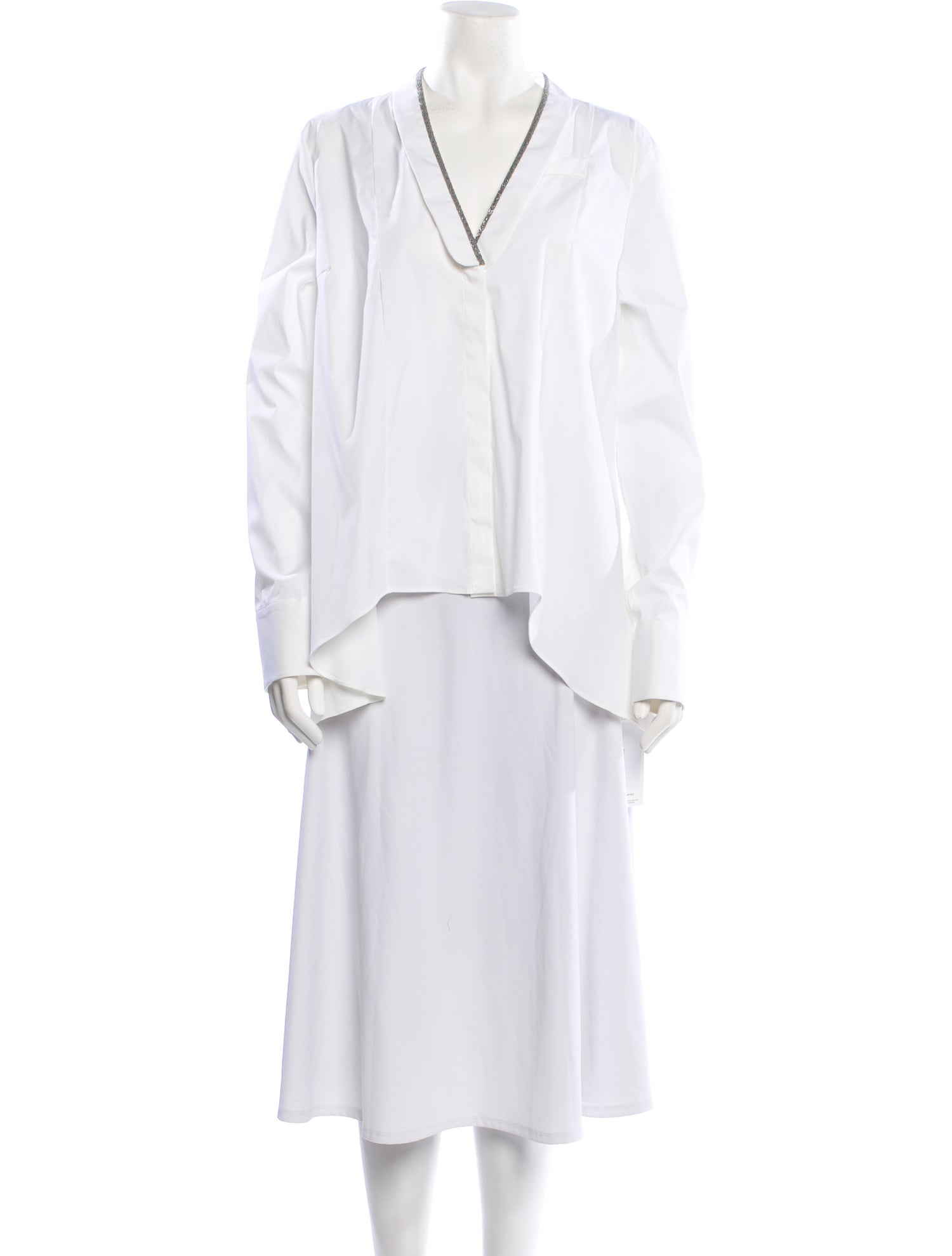 Brunello Cucinelli V-Neck Long Sleeve Tunic w/ Tags
