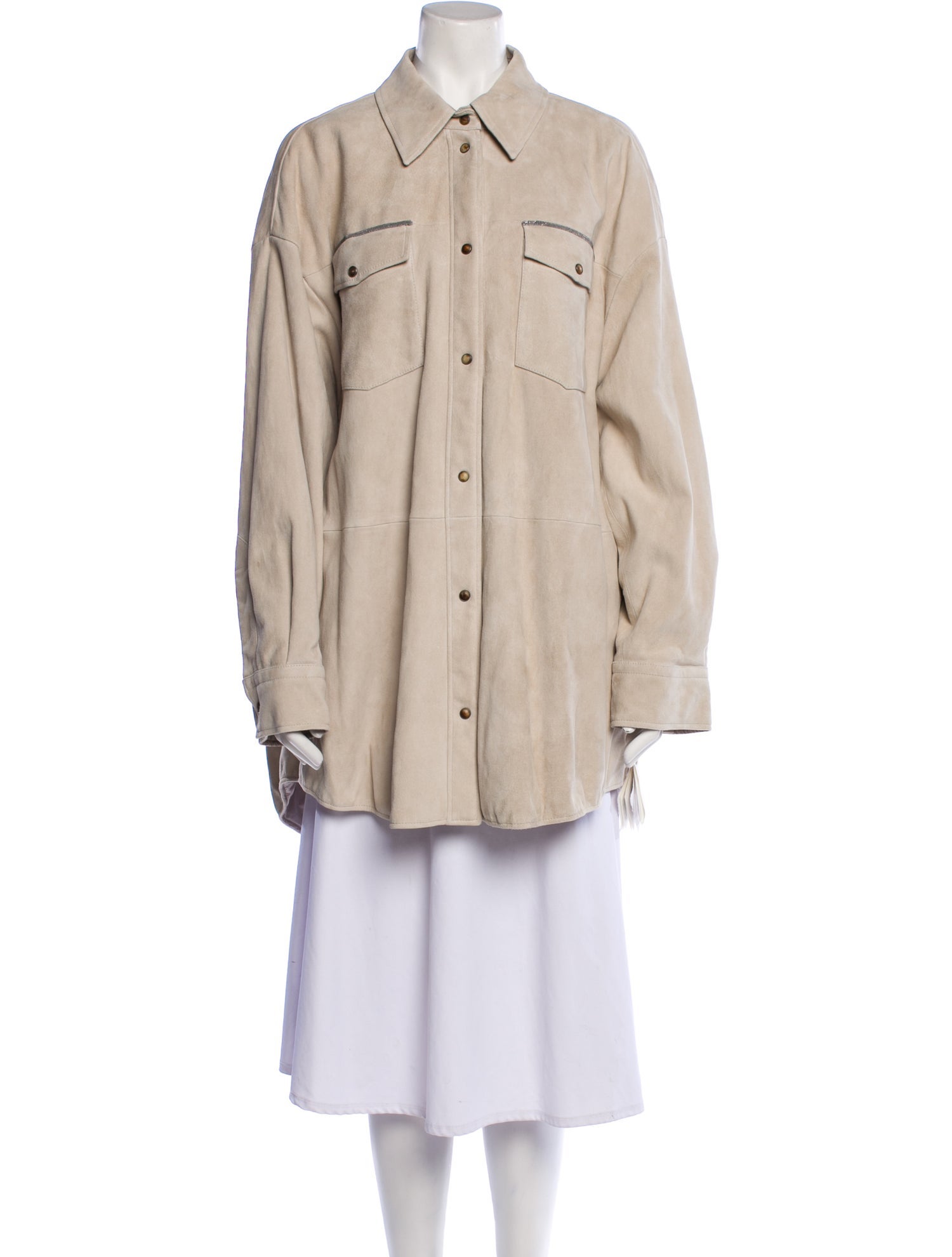 Brunello Cucinelli Suede Utility Jacket w/ Tags