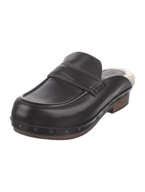 Brunello Cucinelli Monili Leather Mules