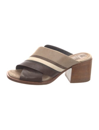 Brunello Cucinelli Monili Leather Slides