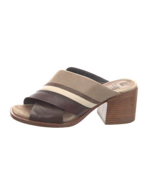 Brunello Cucinelli Monili Leather Slides
