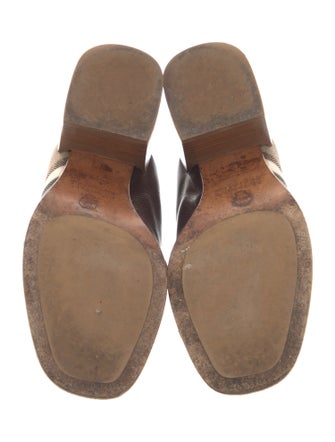 Brunello Cucinelli Monili Leather Slides