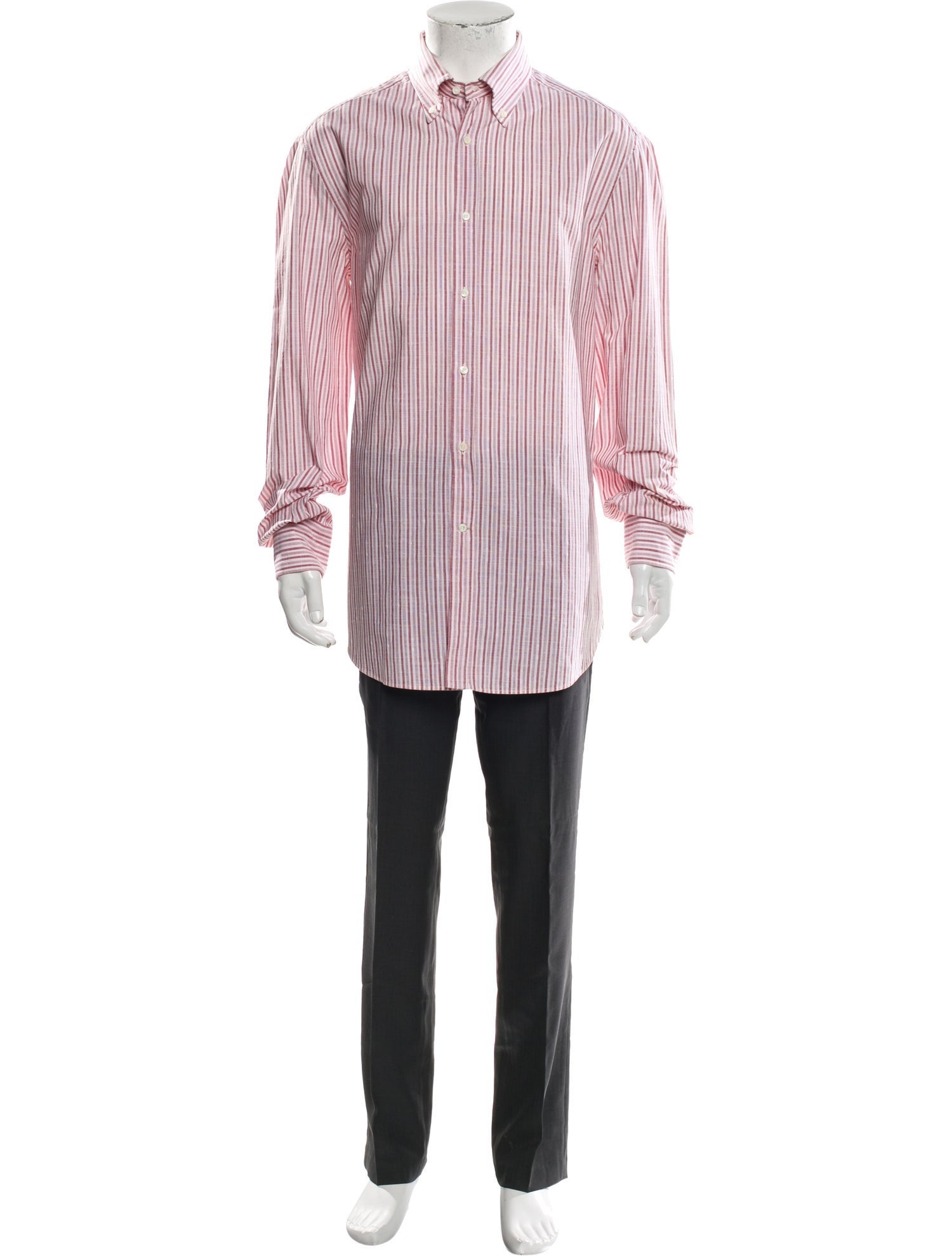 Brunello Cucinelli Striped Long Sleeve Shirt