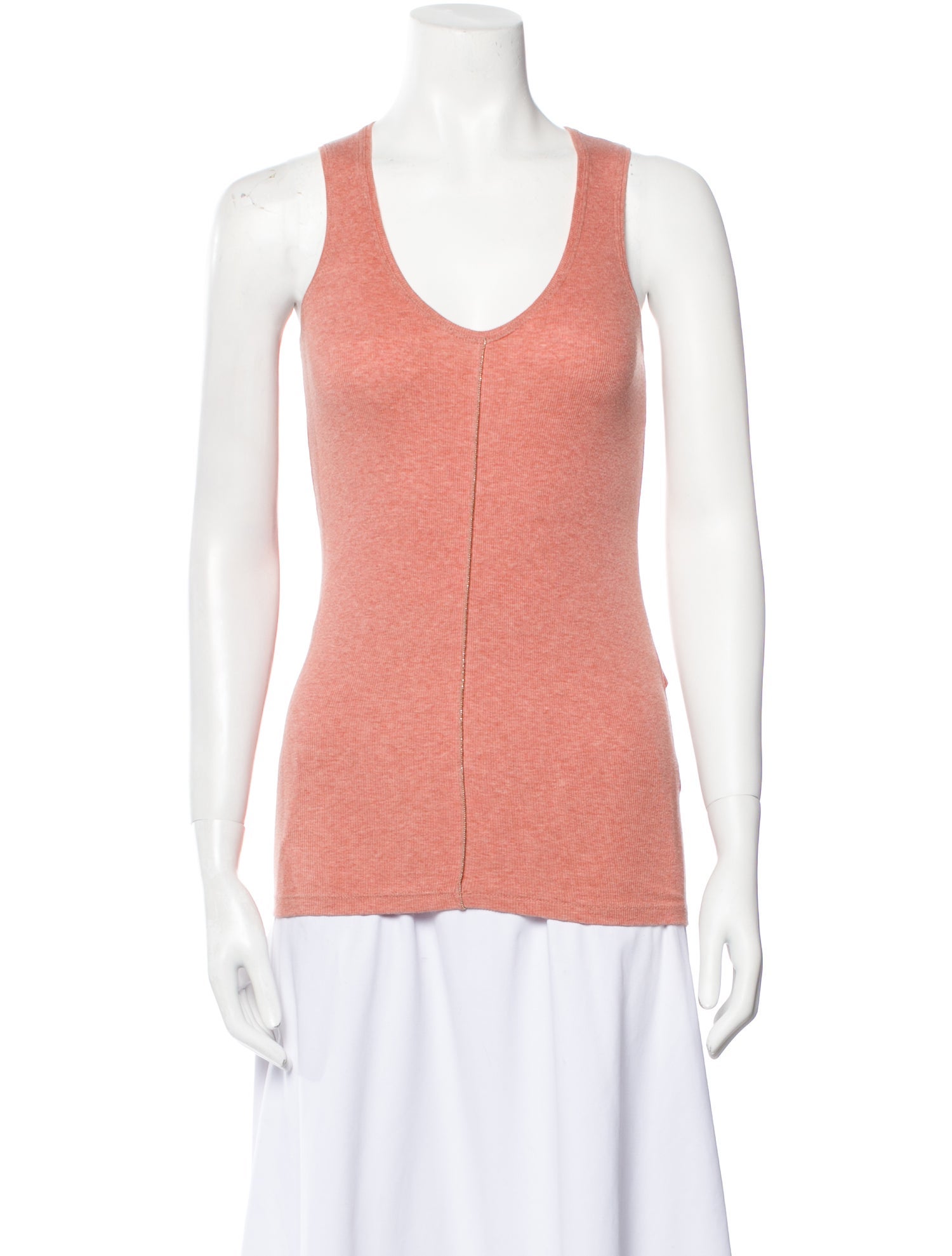 Brunello Cucinelli Scoop Neck Sleeveless Top