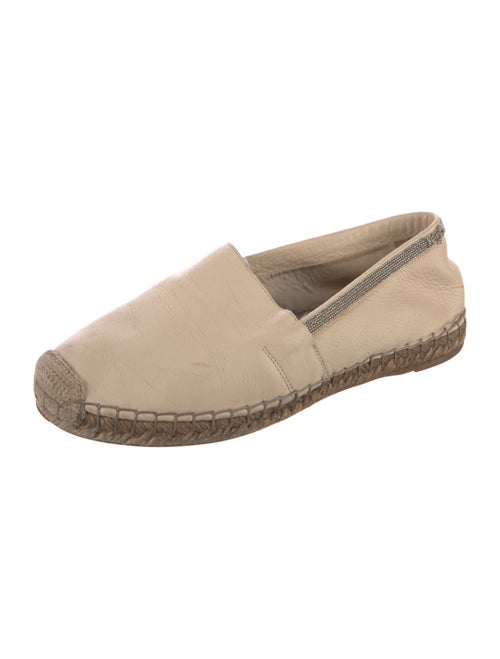 Brunello Cucinelli Monili Leather Espadrilles