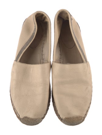 Brunello Cucinelli Monili Leather Espadrilles