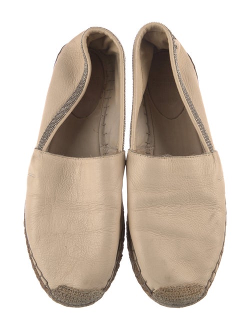 Brunello Cucinelli Monili Leather Espadrilles