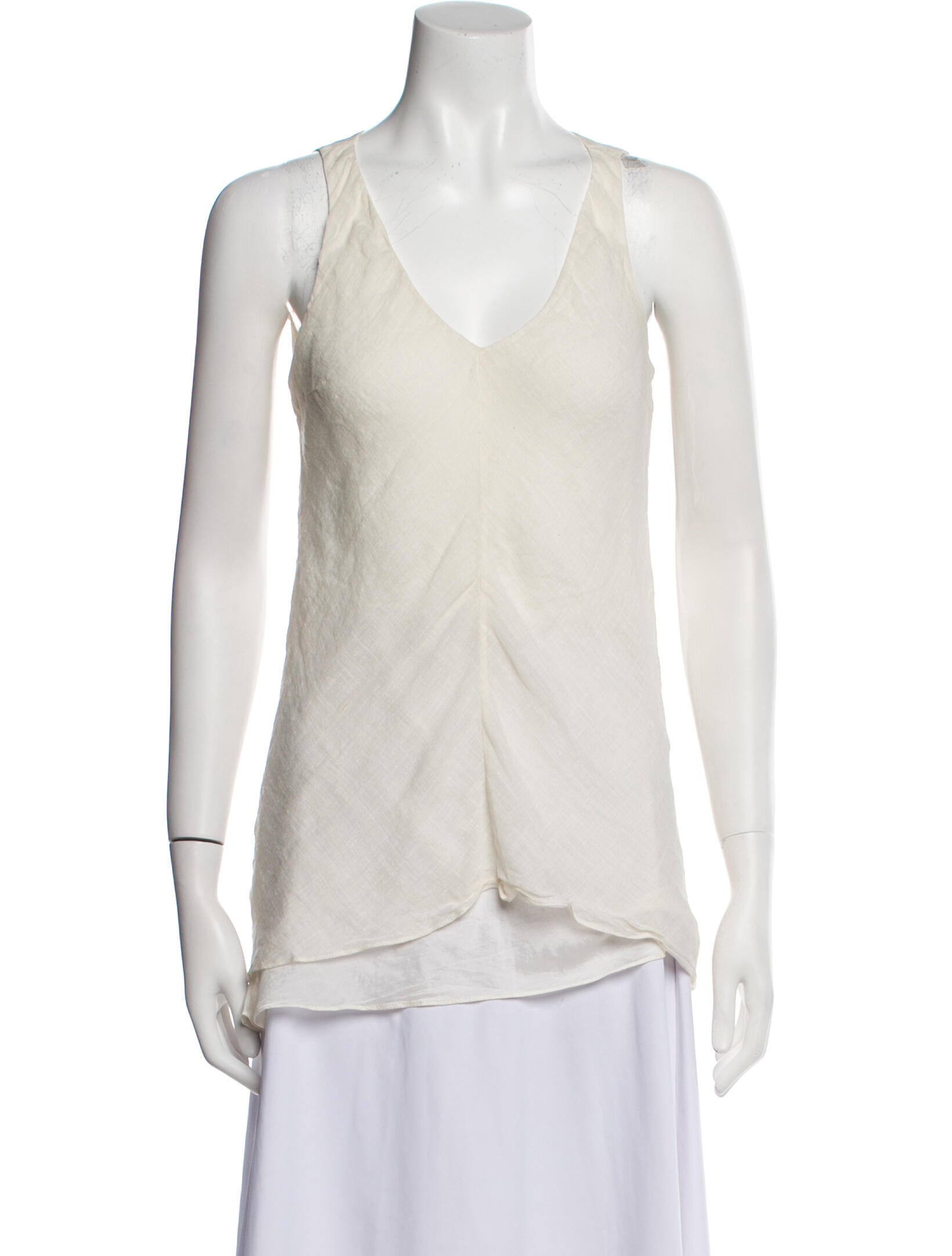 Brunello Cucinelli Silk V-Neck Top