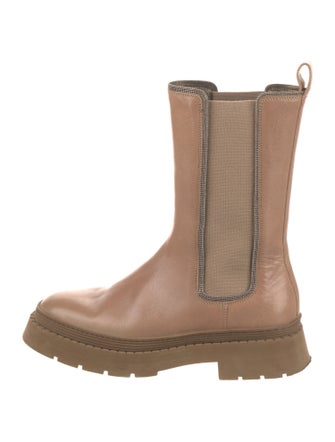Brunello Cucinelli Monili Suede Chelsea Boots