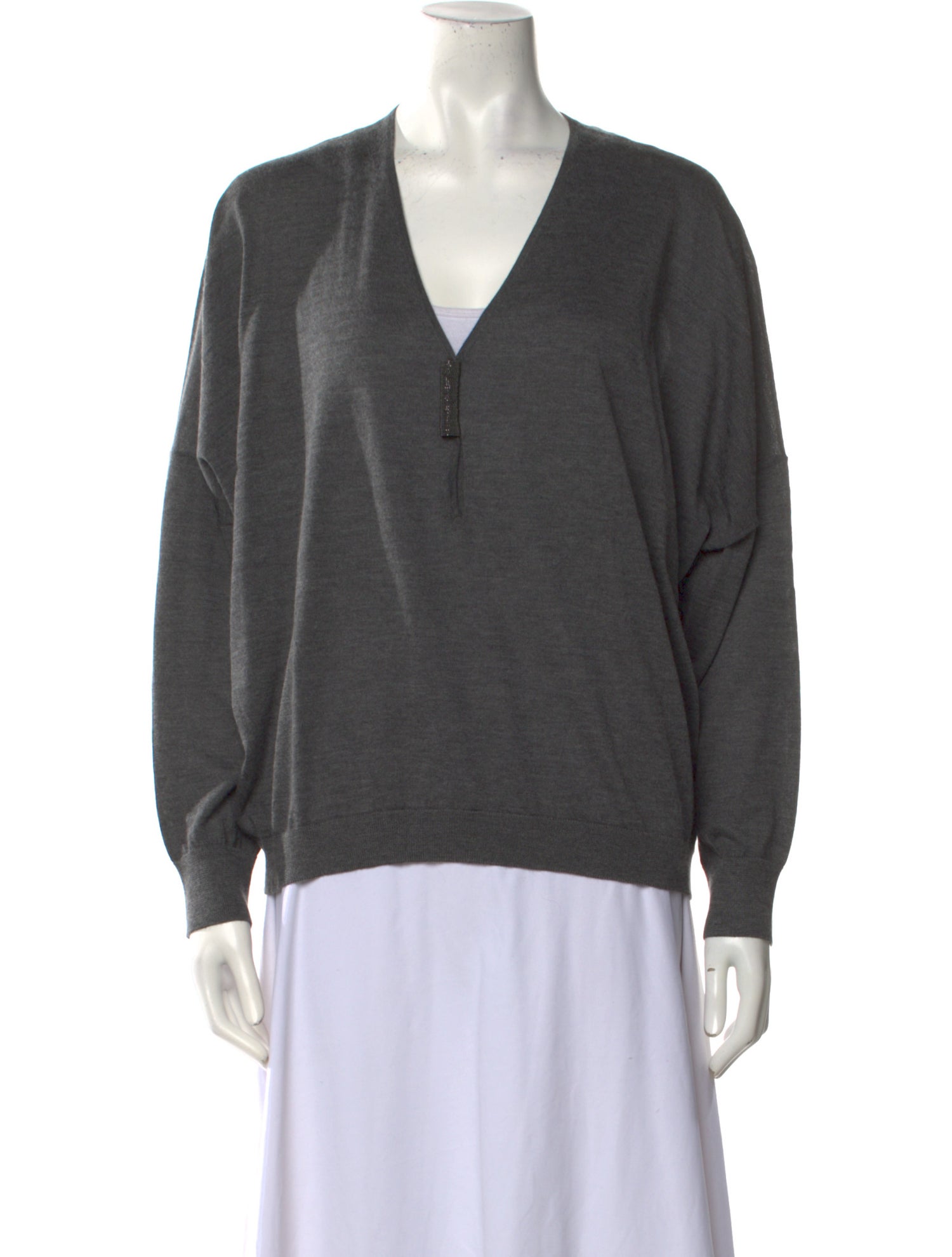 Brunello Cucinelli Cashmere V-Neck Sweater w/ Tags