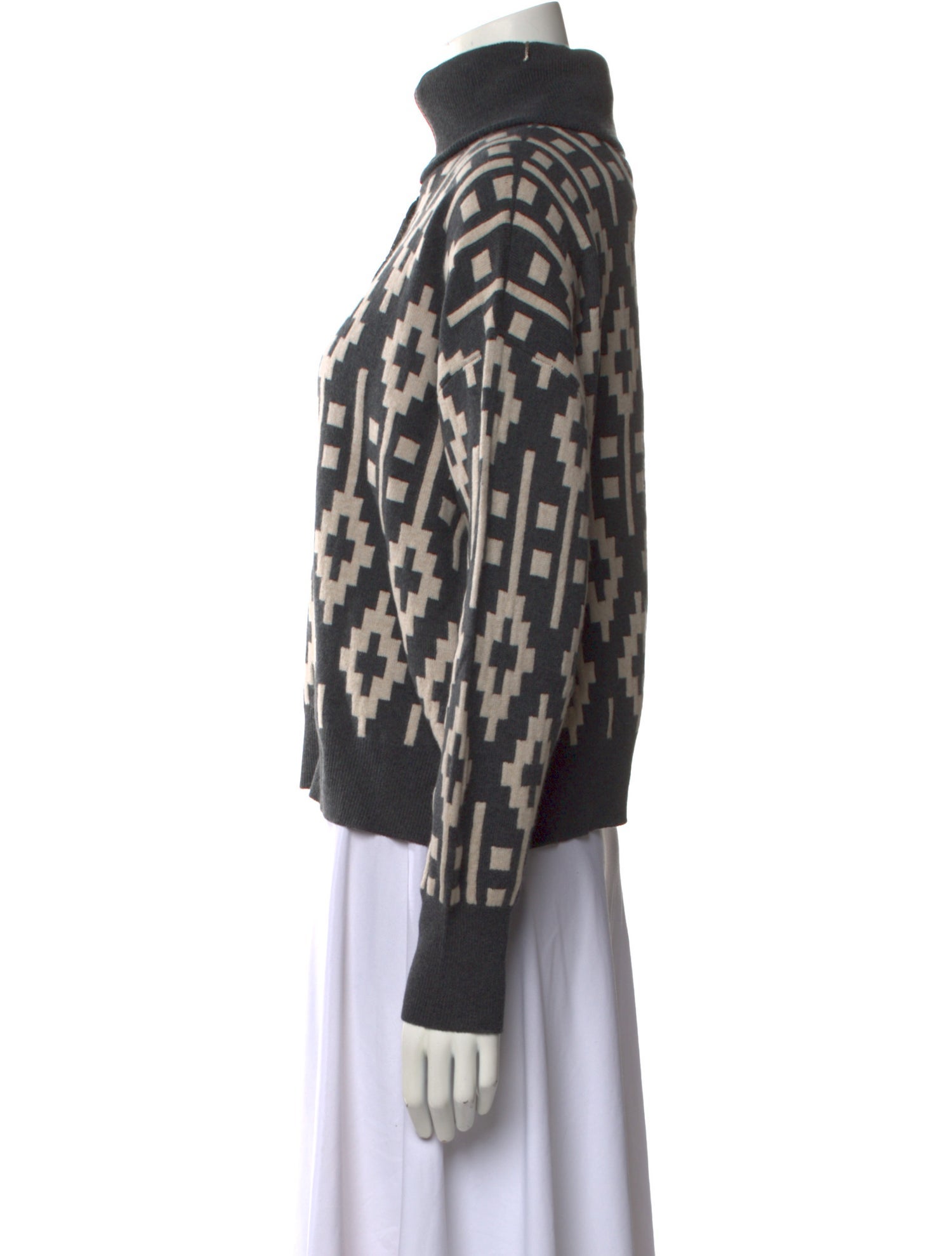 Brunello Cucinelli Virgin Wool Printed Sweater w/ Tags